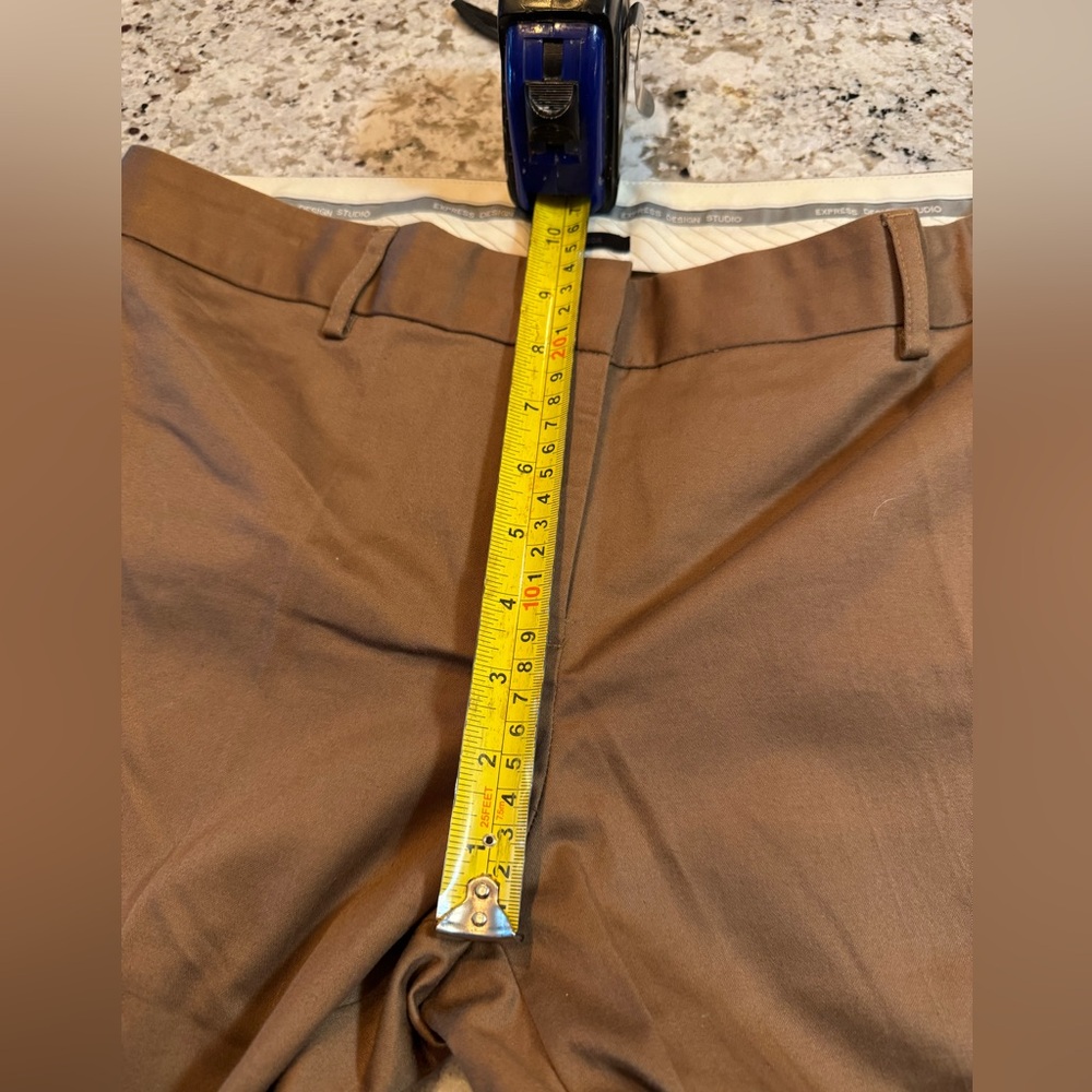 Express Tan Wide-Leg Pants - Picture 4 of 8